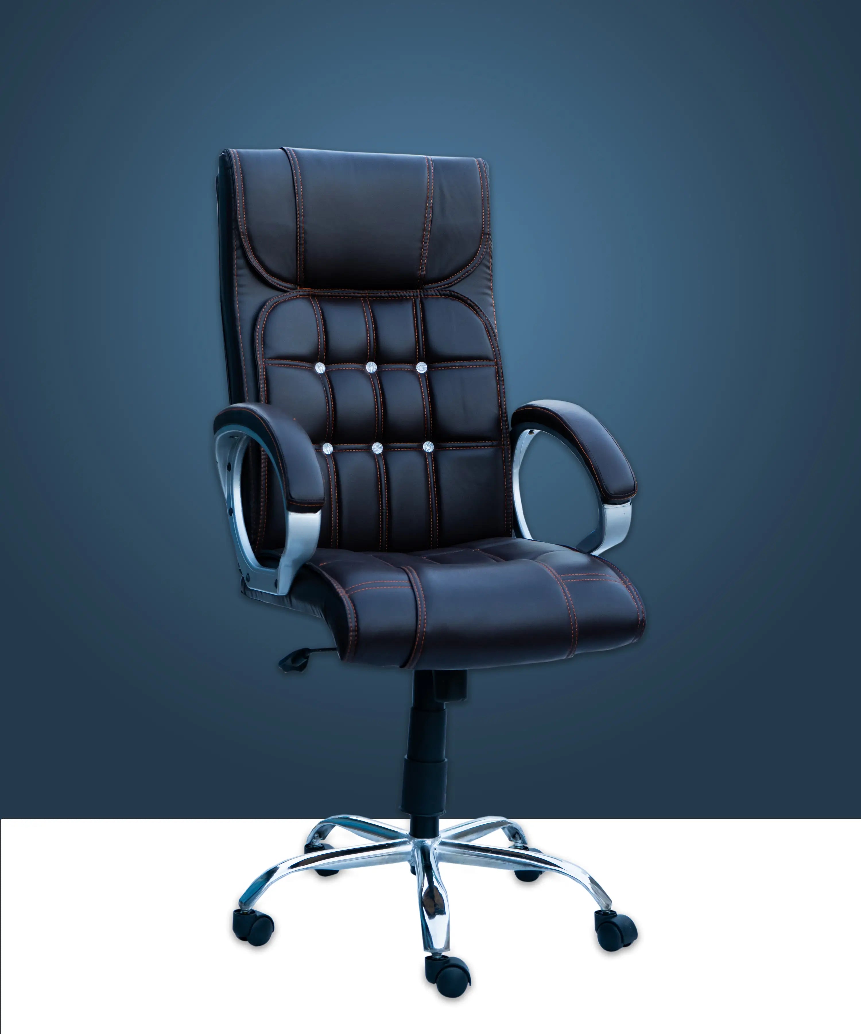 Premium Ergonomic Office Chair with Cushioned Backrest & Adjustable Height | Comfortable Executive Chair for Home & Office